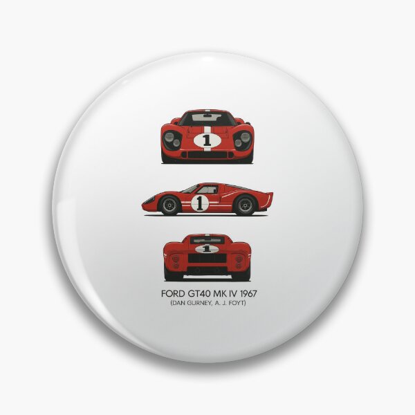 Item preview, 1967 Ford GT40 MK IV – Triple View Le Mans Winning Race Car Artwork designed and sold by TheArtOfCar.