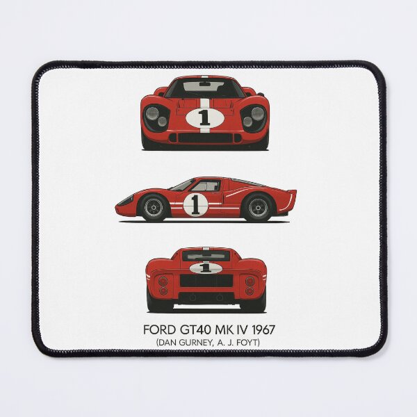 Item preview, 1967 Ford GT40 MK IV – Triple View Le Mans Winning Race Car Artwork designed and sold by TheArtOfCar.