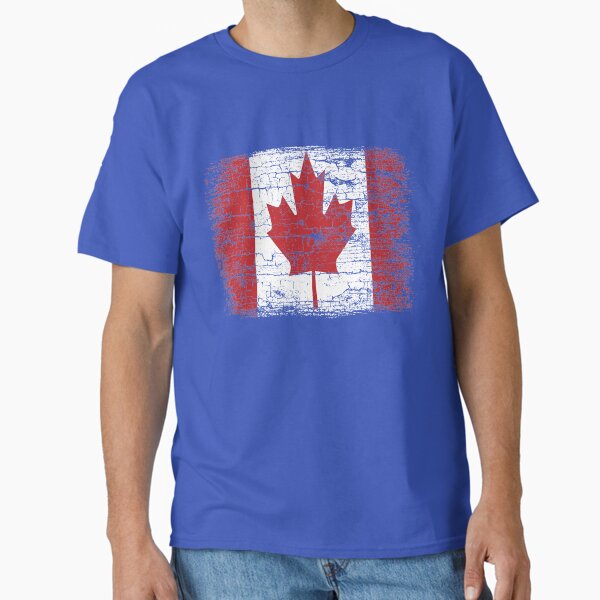 Aperçu de l'œuvre Conception vintage de T-shirt de drapeau du Canada créée et vendue par EthosWear.