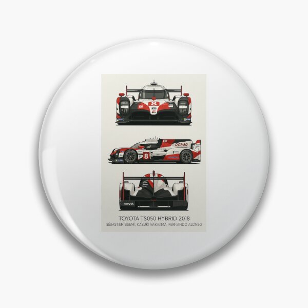 Item preview, Toyota TS050 Hybrid 2018 – Triple View Le Mans Winning Race Car Art designed and sold by TheArtOfCar.