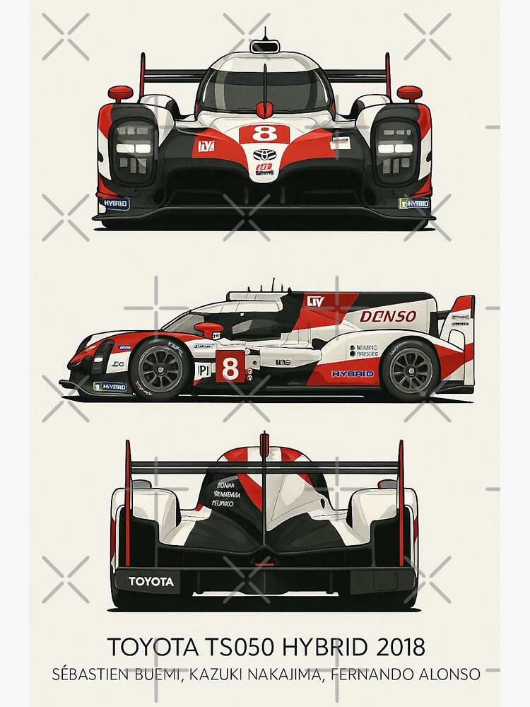 Toyota TS050 Hybrid 2018 – Triple View Le Mans Winning Race Car