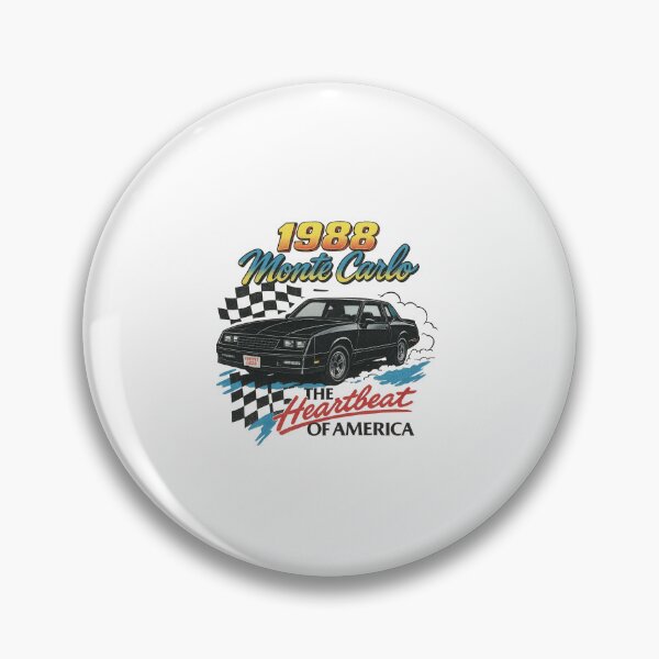 Item preview, 1988 Chevy Monte Carlo – Retro Muscle Car Art with "Heartbeat of America" Vintage Style designed and sold by TheArtOfCar.