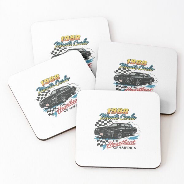 Item preview, 1988 Chevy Monte Carlo – Retro Muscle Car Art with "Heartbeat of America" Vintage Style designed and sold by TheArtOfCar.