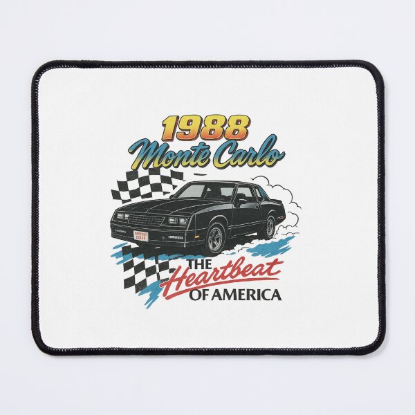 Item preview, 1988 Chevy Monte Carlo – Retro Muscle Car Art with "Heartbeat of America" Vintage Style designed and sold by TheArtOfCar.