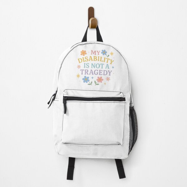 Item preview, My Disability Is Not a Tragedy – Affirming Pastel Flowers Design designed and sold by Queer Designs.