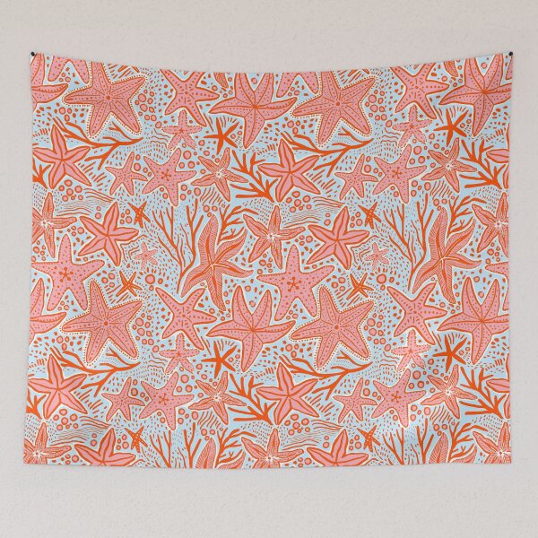 Item preview, Vibrant hand-painted starfish designed and sold by DafneDStudio.