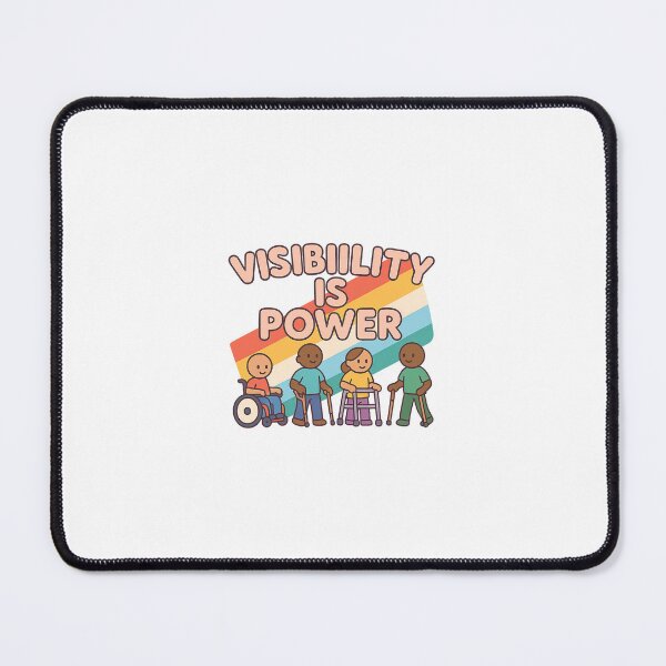 Item preview, Visibility Is Power – Disability Pride Flag Cartoon Characters designed and sold by Queer Designs.