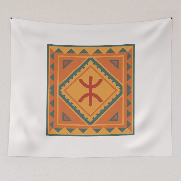 Item preview, Amazigh Z Symbol in Kilim-Inspired Geometric Pattern designed and sold by ALITOPRINCE.