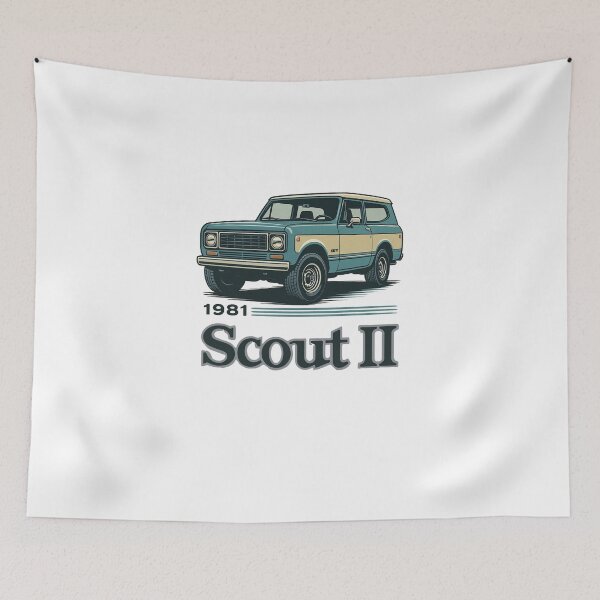 Item preview, 1981 International Scout II – Retro 4x4 SUV Art with Vintage Two-Tone Design designed and sold by TheArtOfCar.