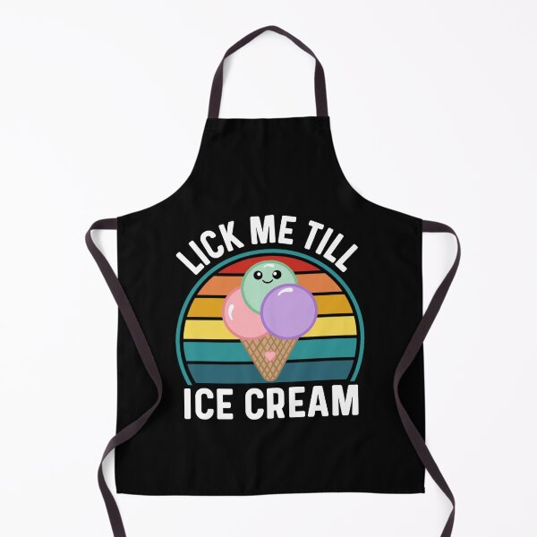 Item preview, Lick Me Till Ice Cream - Cute Retro Ice Cream Pun Smiling Scoops Funny Quote designed and sold by Sunserize Designs.