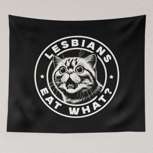 Item preview, Funny LGBTQ+ Food Meme // Lesbians Eat What? designed and sold by Scaryzz.