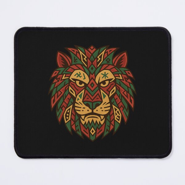 Item preview, Amazigh Lion Mask – Tribal Symbolism & Geometric Power designed and sold by ALITOPRINCE.