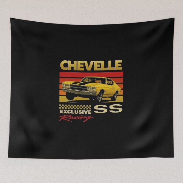 Item preview, 1970 Chevelle SS Retro Muscle Car Art – Bold Yellow Classic with Vintage Racing Style designed and sold by TheArtOfCar.