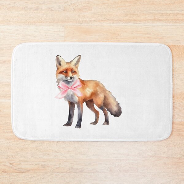Artikelvorschau, Aquarell Fuchs mit rosa Schleife – Coquette Soft Girl Era Woodland Animal Art entworfen und verkauft von DivinePassion.