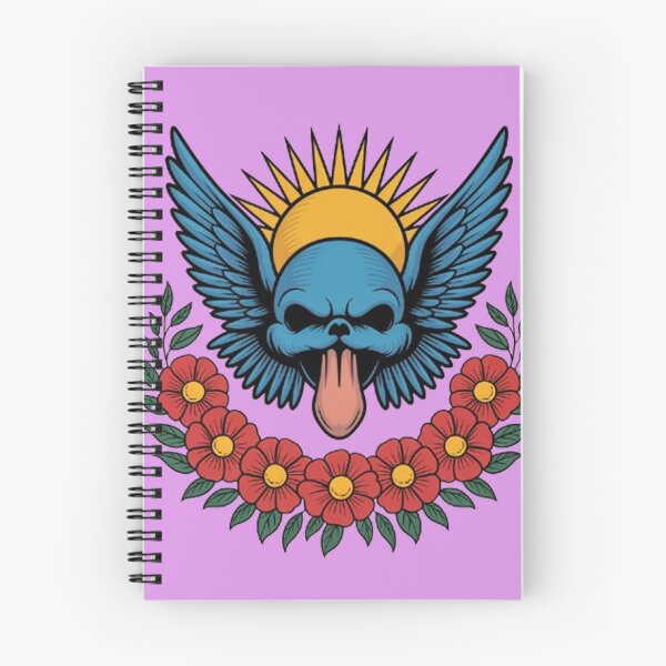 Item preview, Skull with wings in neo-traditional style. designed and sold by Lilashakti ⭐️ ⭐️ ⭐️ ⭐️ ⭐️.