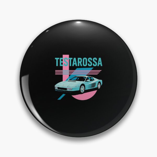 Artikelvorschau, Ferrari Testarossa Retro Art – Ästhetisches Sportwagendesign im Vaporwave-Stil der 80er aus Miami entworfen und verkauft von TheArtOfCar.