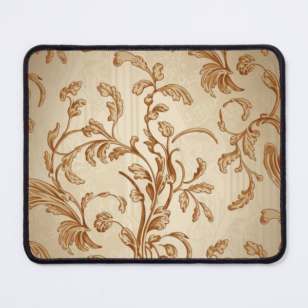 Item preview, Elegant Vintage Baroque Floral Pattern – Golden Brown Ornate Design designed and sold by Ink And Inspire.