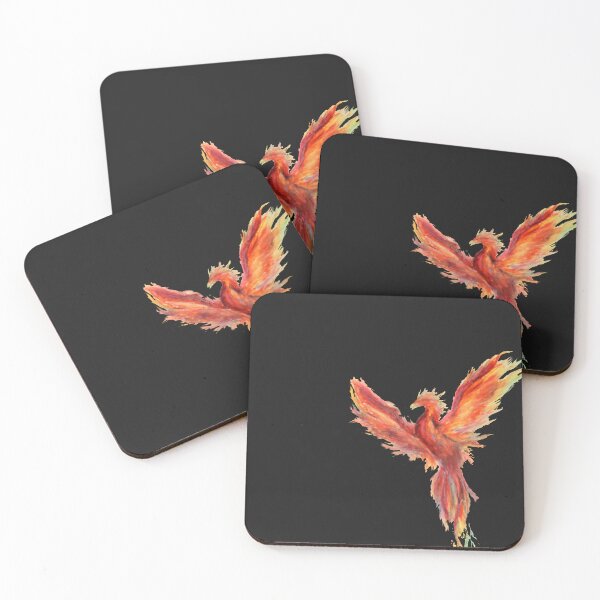 Item preview, Fiery Phoenix Rebirth – Vibrant pastel Firebird Rising from Ashes designed and sold by Ashley’sAnimalz.