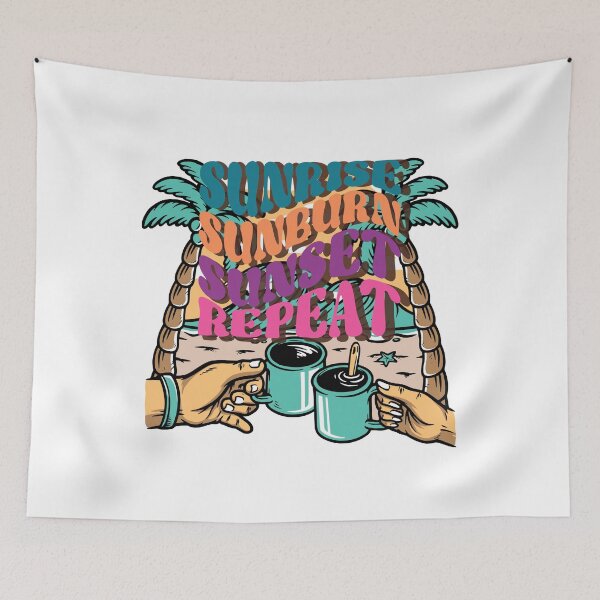 Item preview, Sunrise, Sunburn, Sunset, Repeat - Retro Summer designed and sold by PumpkinSupreme.