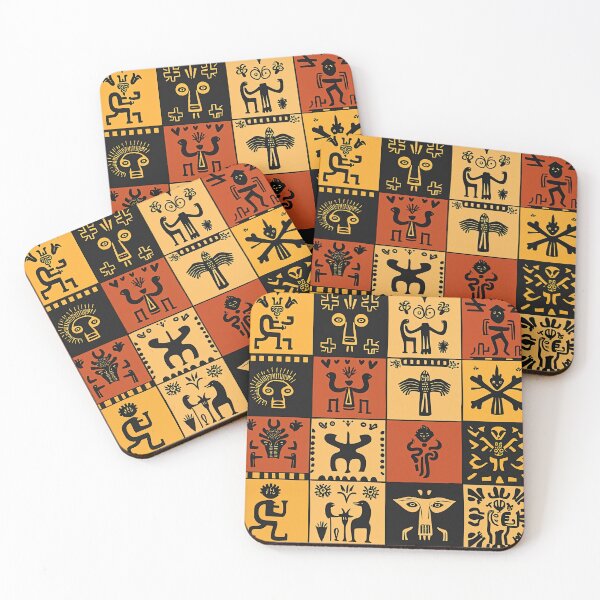 Item preview, Bold African Tribal Symbolism designed and sold by BoBiloArt.