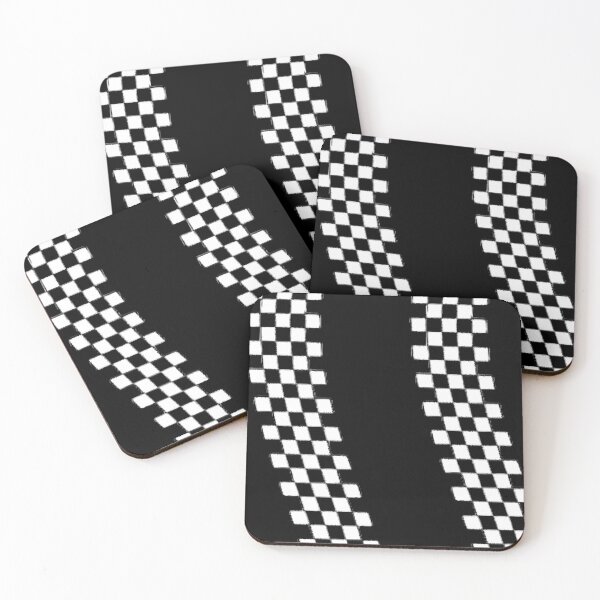 Item preview, Black and White checkered racing stripe designed and sold by BuxomBabe21.