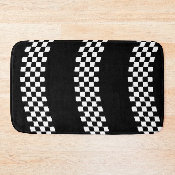 Item preview, Black and White checkered racing stripe designed and sold by BuxomBabe21.