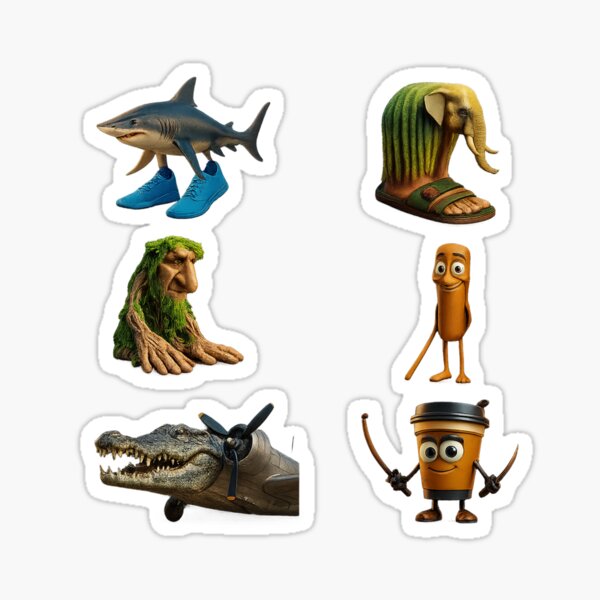 Item preview, Italian Brainrot Super 4K Sticker Pack  designed and sold by LookinFreshh.