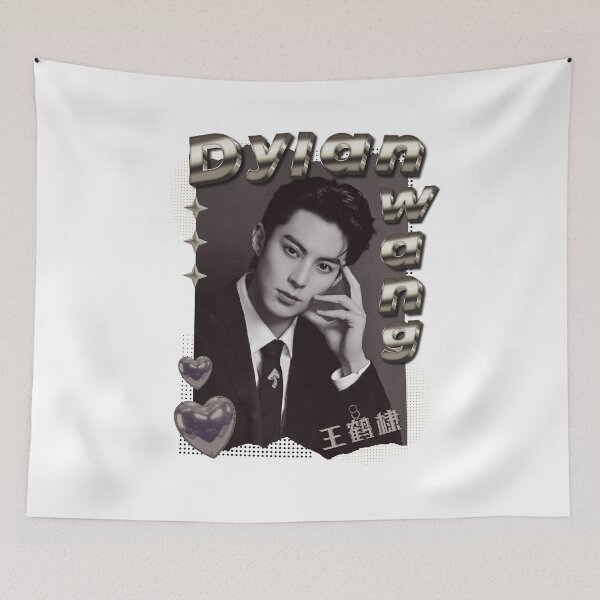 Item preview, Dylan Wang Chinese Drama Actor Scrapbook Collage Cozy Y2K in Black White Gold designed and sold by HELL0WBELLO.