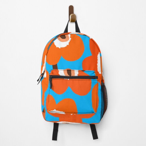 Item preview, Iconic Retro Scandinavian Flowers in Orange and Blue designed and sold by Deutschic.