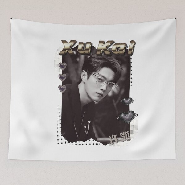 Item preview, Xu Kai Chinese Drama Actor Scrapbook Collage Cozy Y2K in Black White Gold designed and sold by HELL0WBELLO.