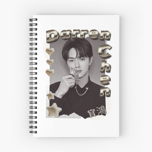 Item preview, Darren Chen Chinese Drama Actor Scrapbook Collage Cozy Y2K in Black White Gold designed and sold by HELL0WBELLO.
