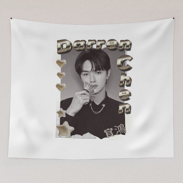 Item preview, Darren Chen Chinese Drama Actor Scrapbook Collage Cozy Y2K in Black White Gold designed and sold by HELL0WBELLO.