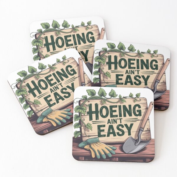 Item preview, Funny Gardening Shirt - "Hoeing Ain’t Easy" Vintage Garden Tools Design designed and sold by DRAWZENART.