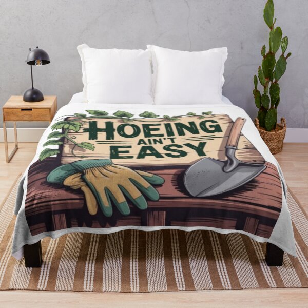 Item preview, Funny Gardening Shirt - "Hoeing Ain’t Easy" Vintage Garden Tools Design designed and sold by DRAWZENART.