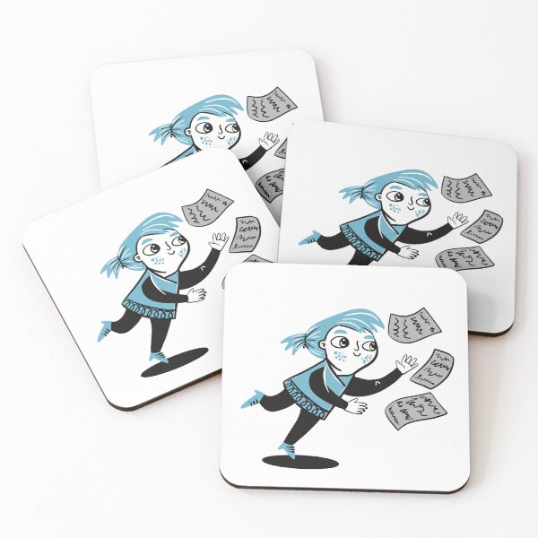 Item preview, Girl chasing papers designed and sold by jasmineberry.