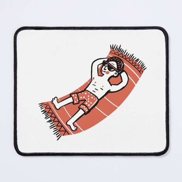 Item preview, Guy on a beach towel designed and sold by jasmineberry.