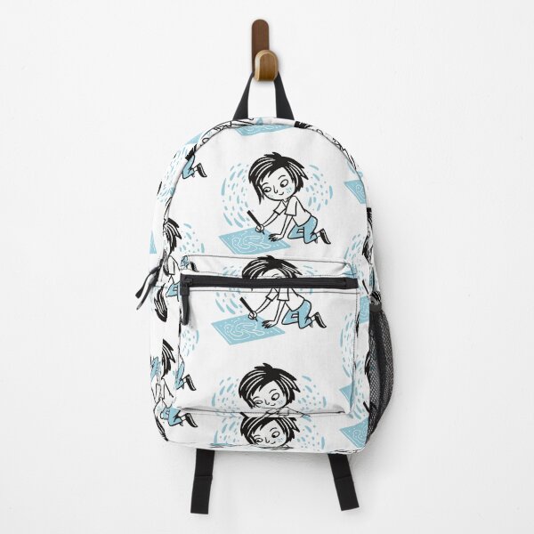 Item preview, Girl writing on the ground in blue designed and sold by jasmineberry.