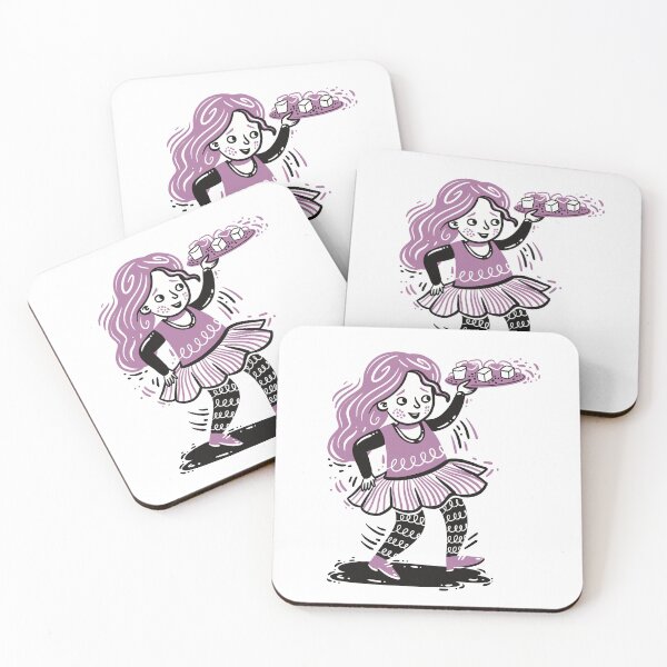 Item preview, Niña con dulces morados designed and sold by jasmineberry.