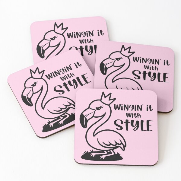 Item preview, Winging It With Style Crowned Flamingo designed and sold by theartfulaspie.