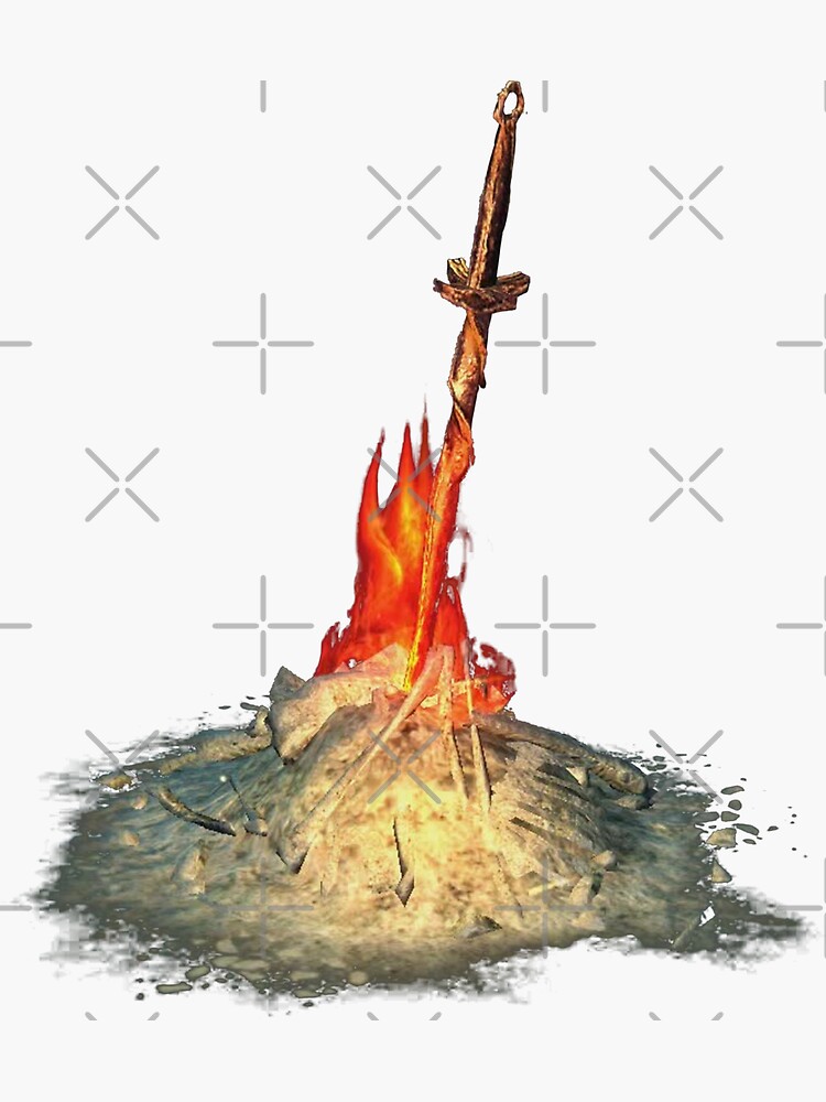 Thumbnail 3 of 3, Sticker, Bonfire – Dark Souls designed and sold by Asmodeu5.