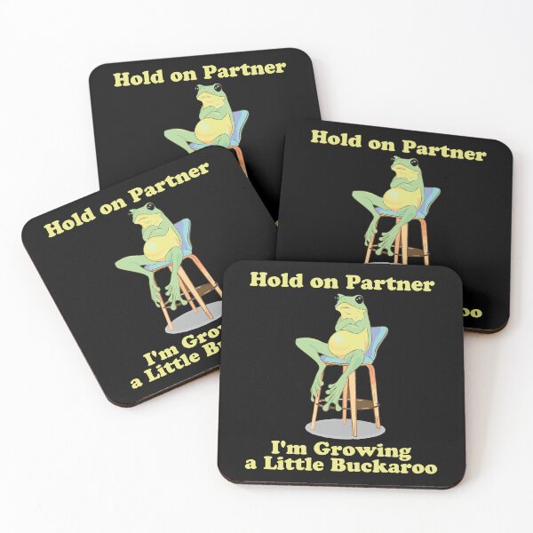 Item preview, Hold on Partner I'm Growing A Little Buckarro Funny Frog designed and sold by teeshop87.