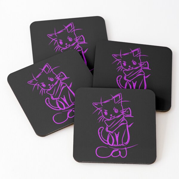 Item preview, Cat made with pink lines designed and sold by Joncasmiart.