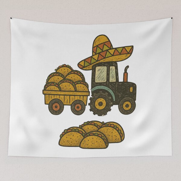 Item preview, Kids Taco Tractor Cinco De Mayo designed and sold by LookinFreshh.