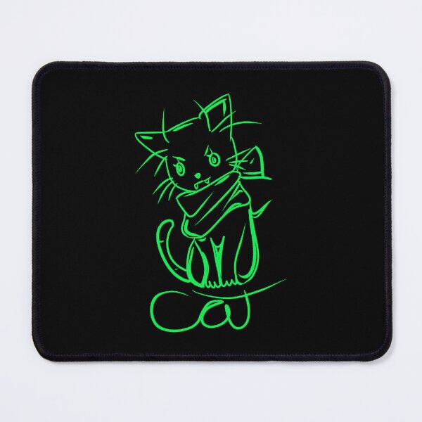 Item preview, Cat made with green lines designed and sold by Joncasmiart.