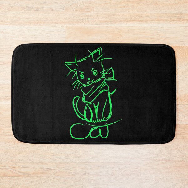 Item preview, Cat made with green lines designed and sold by Joncasmiart.
