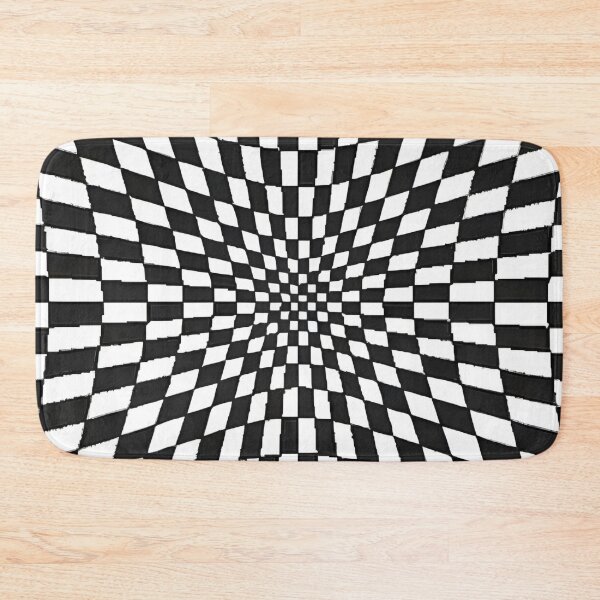 Item preview, Trippy Black and White checkered racing flag designed and sold by BuxomBabe21.