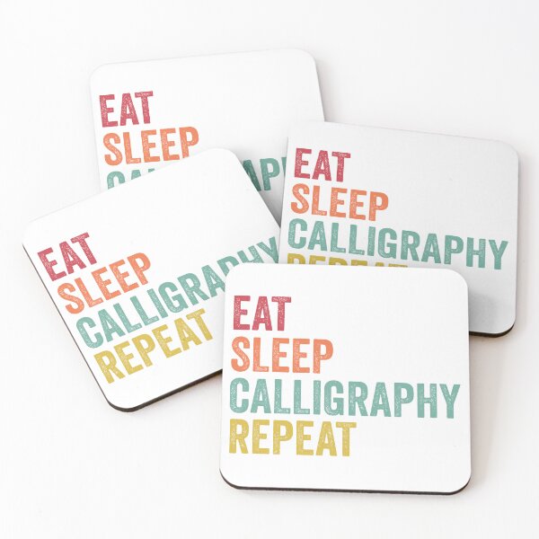 Item preview, Eat Sleep Calligraphy Repeat designed and sold by SarahJisri.