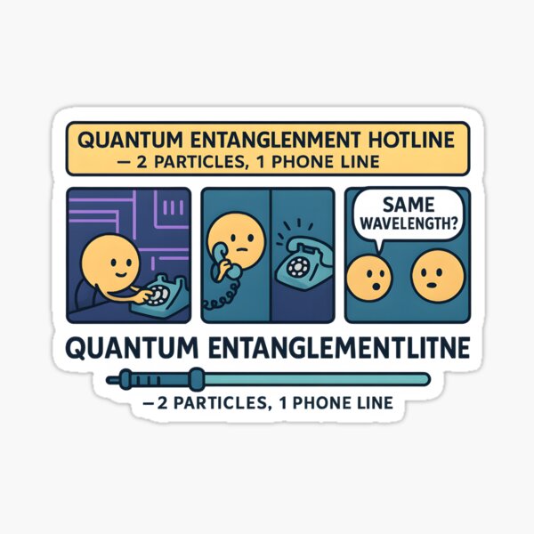 Item preview, Quantum Entanglement Hotline | Funny Physics Comic for Science & STEM Nerds designed and sold by physics_lab.