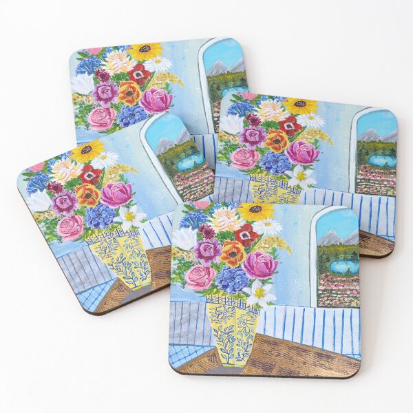 Item preview, Flowers in a Yellow Vase designed and sold by treedelavie.