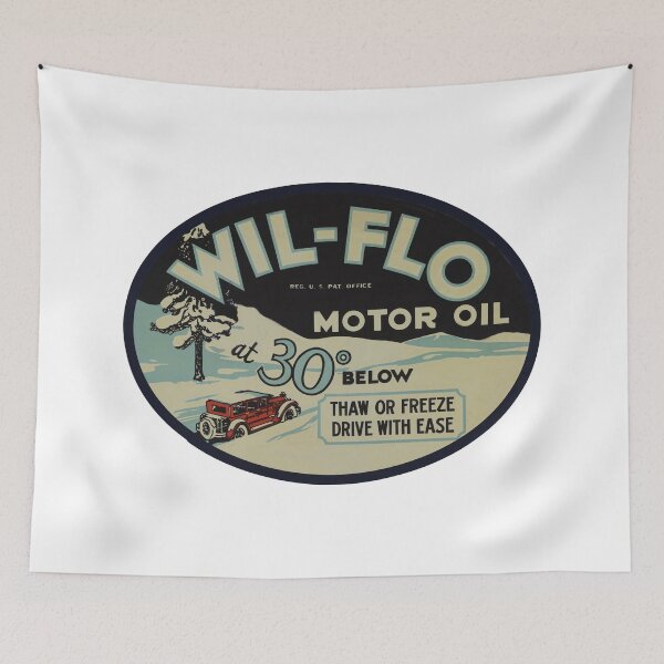 Item preview, Vintage Wil Flo Motor Oil  designed and sold by QuayTradingCo.